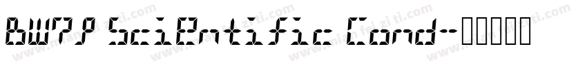 BW7p Scientific Cond字体转换